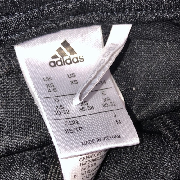 Adidas size xsmall black athletic jogger pants - Picture 4 of 6